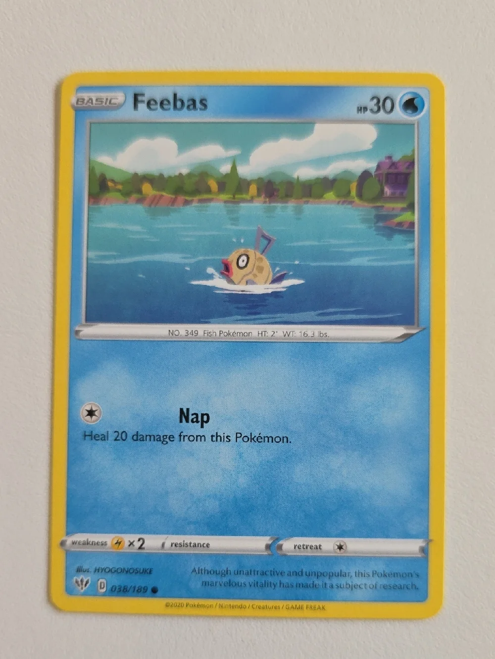 Pokemon Feebas And Cynthia's Milotic Card